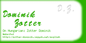 dominik zotter business card
